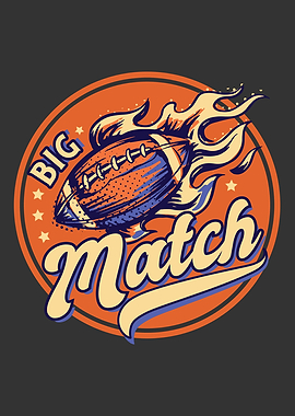 Big Match Burning Football