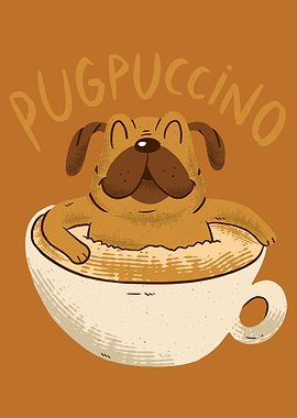 Pugpuccino dog Coffee