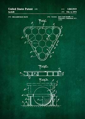 46 Billiard Ball Rack Pat