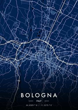Bologna City Map Blueprint