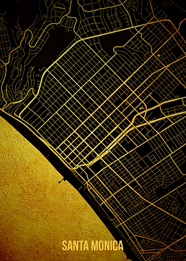 Santa Monica gold map