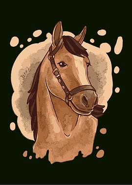 Horse Watercolor Art