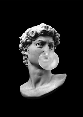 David Statue Bubble Gum