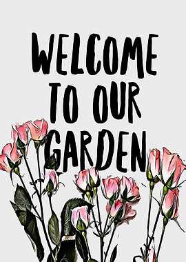 Welcome Rose Garden Sign
