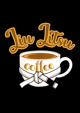 jiu jitsu coffee funny art