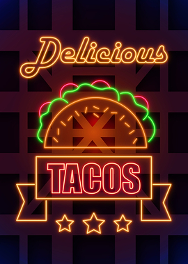 Delicious Tacos Neon sign