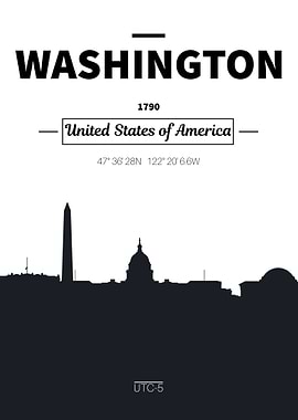 Washington Skyline poster