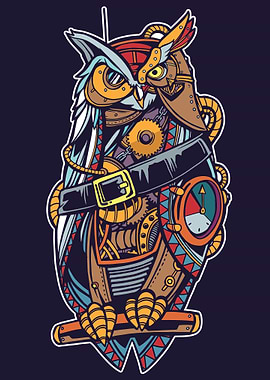 Steampunk Mad Owl