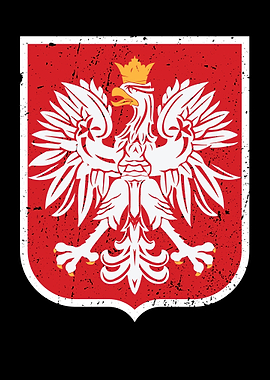 Poland Eagle Flag Retro