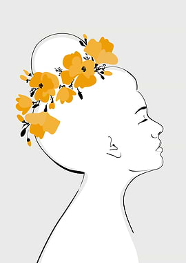 Sanyu floral portrait