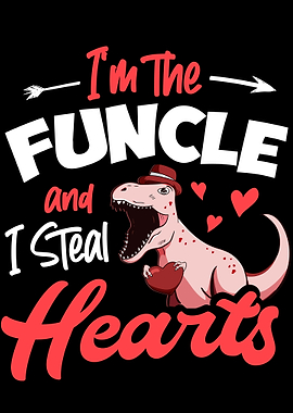 Funny Funcle Hearts Dino