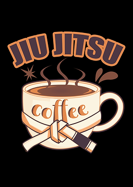 jiu jitsu coffee cartoon