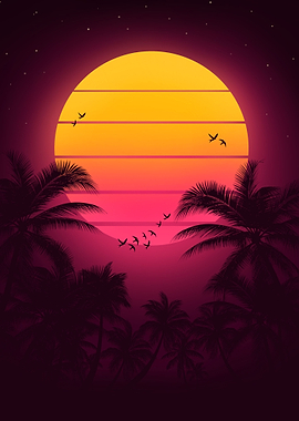 retro sunset
