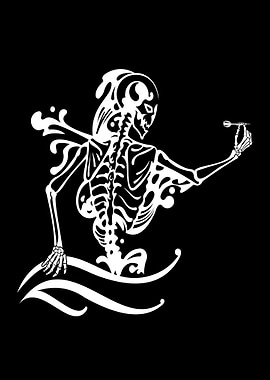 Dart Skelett Dartspieler