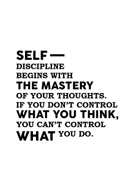 Self Discipline Quote Art