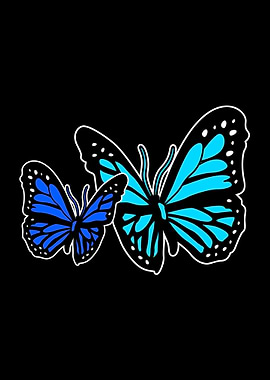 Blue Butterfly Pocket