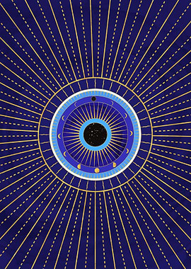 Evile Eye with Moon Phases