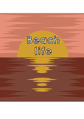 Beach Life Retro Sunset