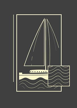 Vintage Sailboat Old Ocean