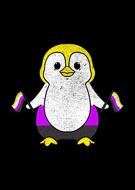 Penguin Nonbinary Pride
