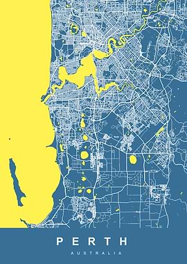 PERTH Art map Australia