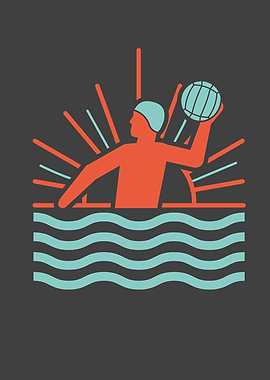 Water Polo Retro 80s Style