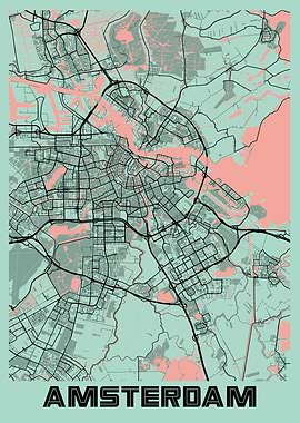 Amsterdam Peony City Map