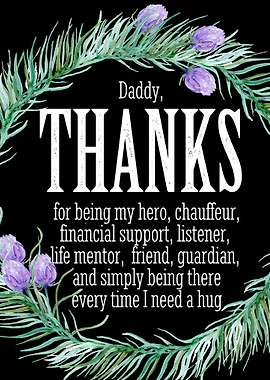 Daddy thanks