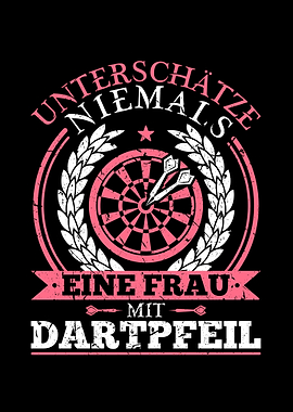 Dart Frau Mit Dartpfeil