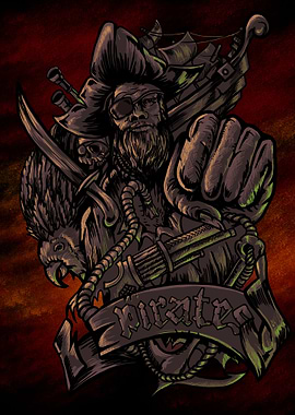 dark pirates illustration