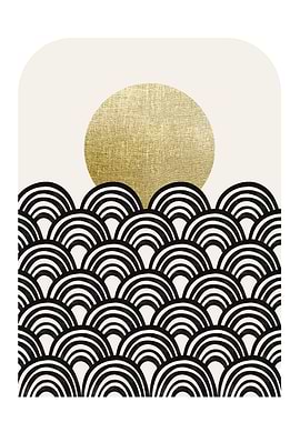 Sun with Waves Art