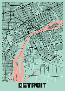 Detroit Peony City Map