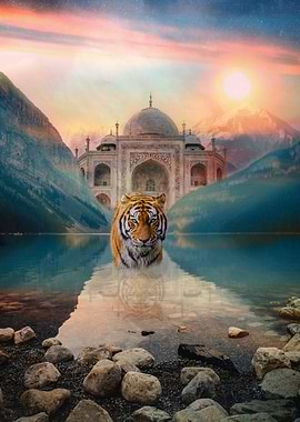 Tiger Sea Sunset Temple