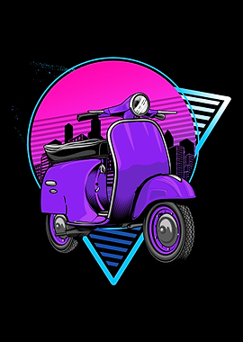 Retro Scooter Bike Vintage