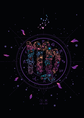 VIRGO FLORAL ZODIAC SIGN