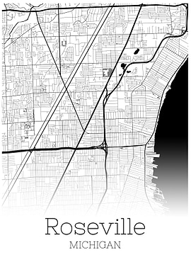 Roseville Michigan map