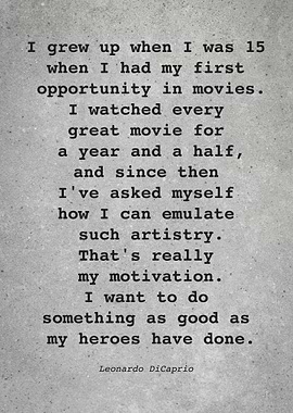 Leo DiCaprio Quote L024