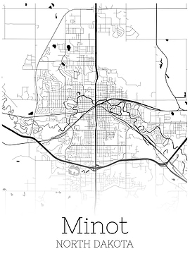 Minot North Dakota map