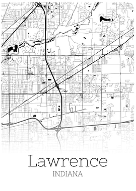Lawrence Indiana city map