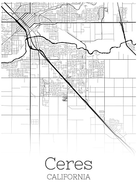 Ceres California city map