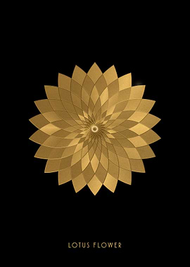 Gold Lotus Flower