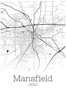Mansfield Ohio city map