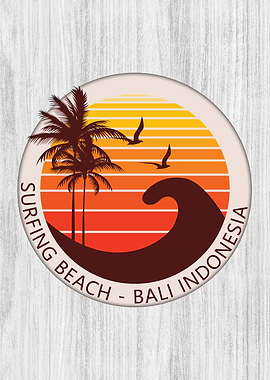 Surfing Beach Bali