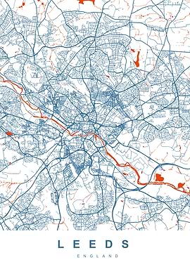 LEEDS City Map England UK