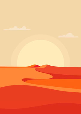 Desert minimalist landscap