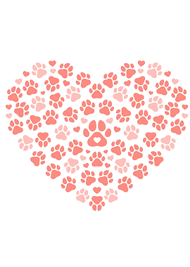 Heart Of Dog Footprints