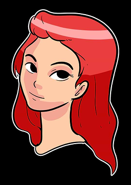 Drawn Redhead Confident an