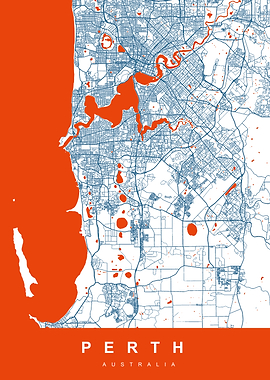 PERTH City Map Australia