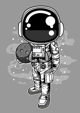 Astronaut Holding the Moon