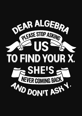 Dear Algebra Math Design
